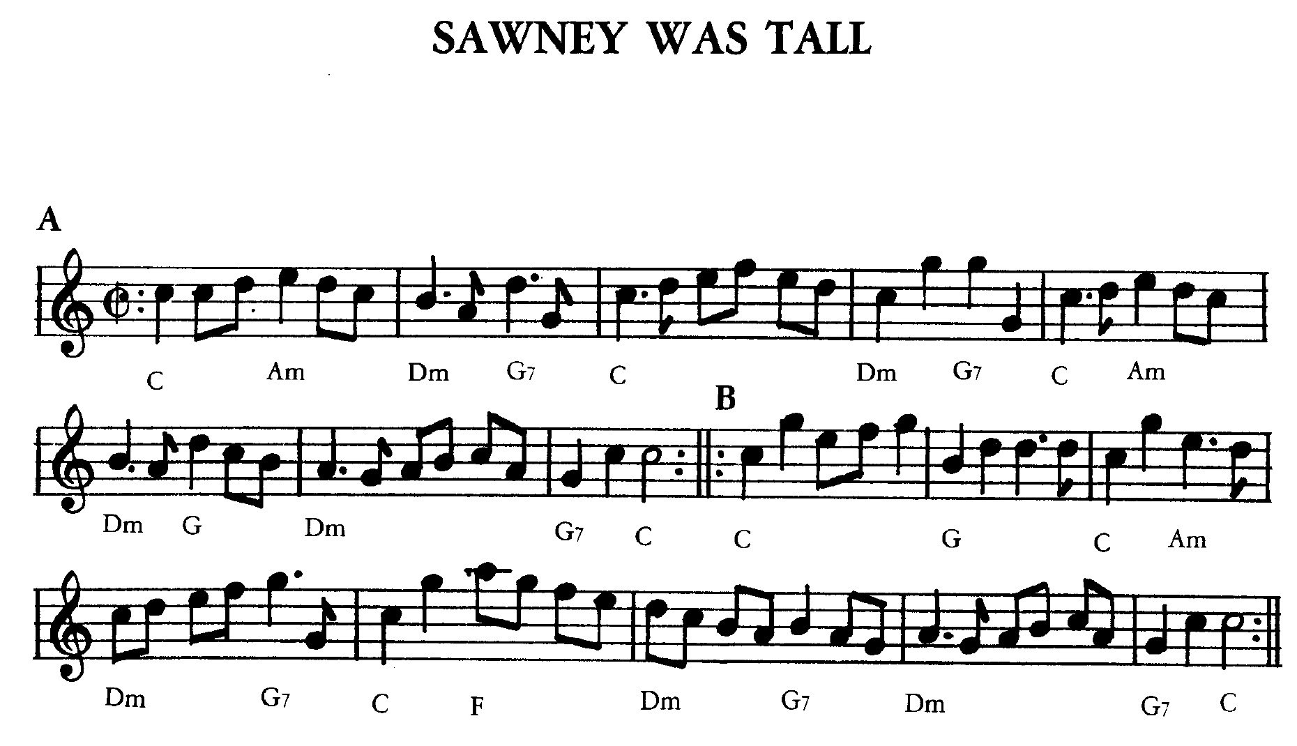 Sawney Was Tall (music)
